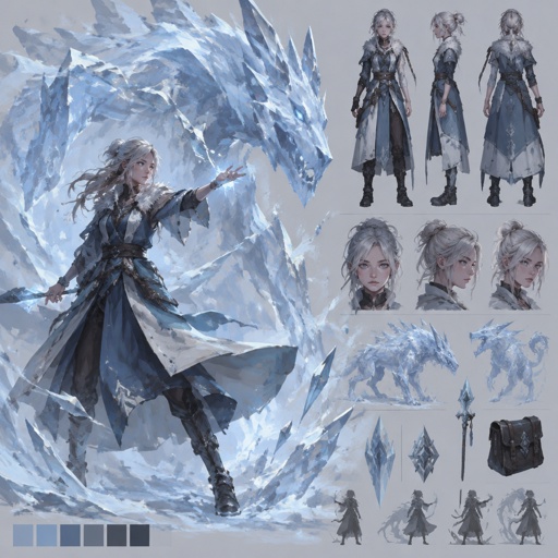 girl with ice creature summoning abilities