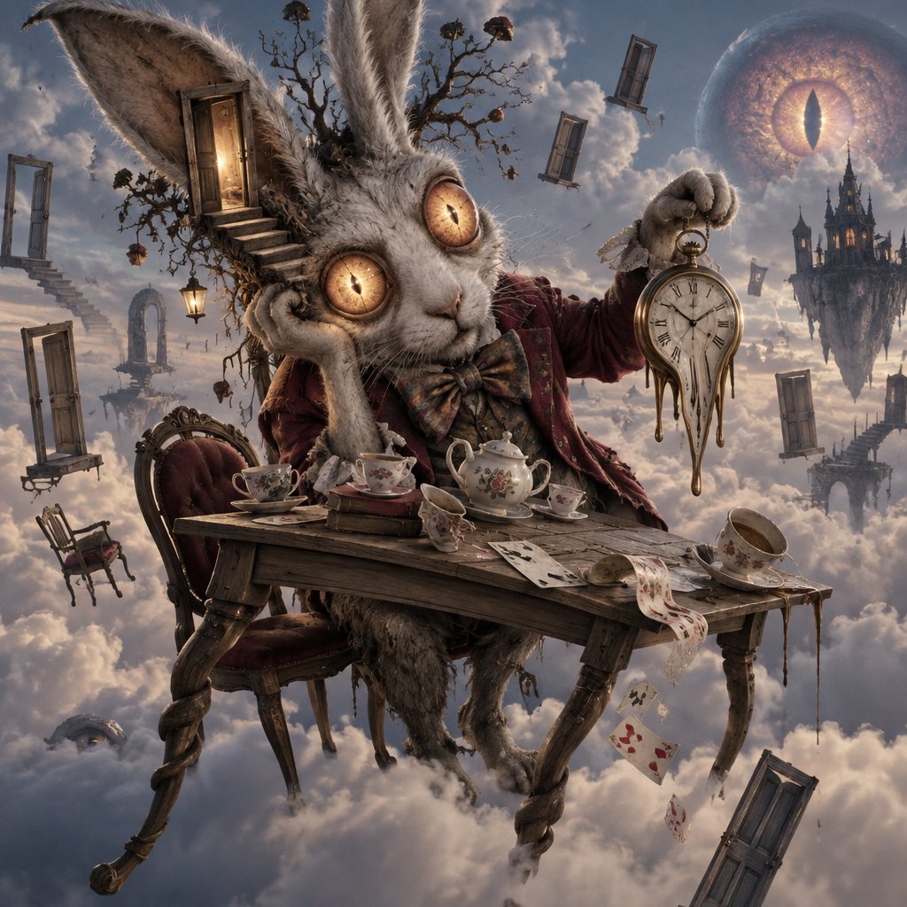 The mad hare for Alice in wonderland