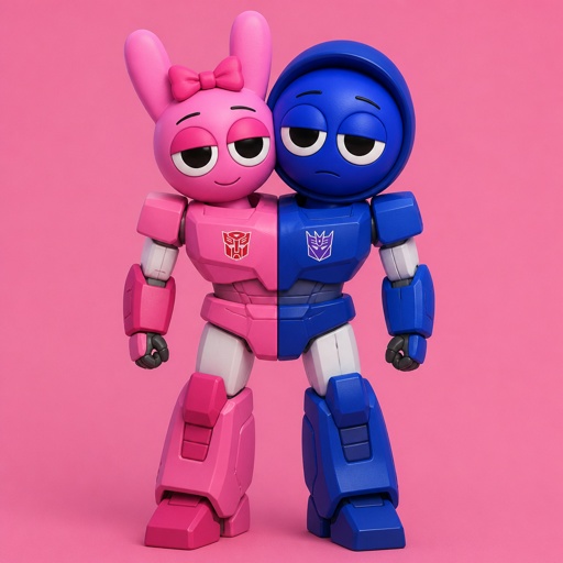 Pinki from Sprunki as Elita One merging with Jevin from Sprunki starting with her legs 