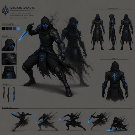 shadow assassin, shadow of the abyss, based on noob sibot, shadow clone