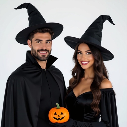 Man and woman couple Halloween costumes