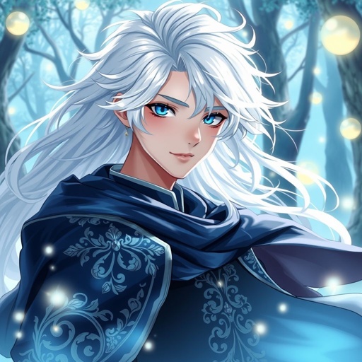 A teenage prince with white hair
