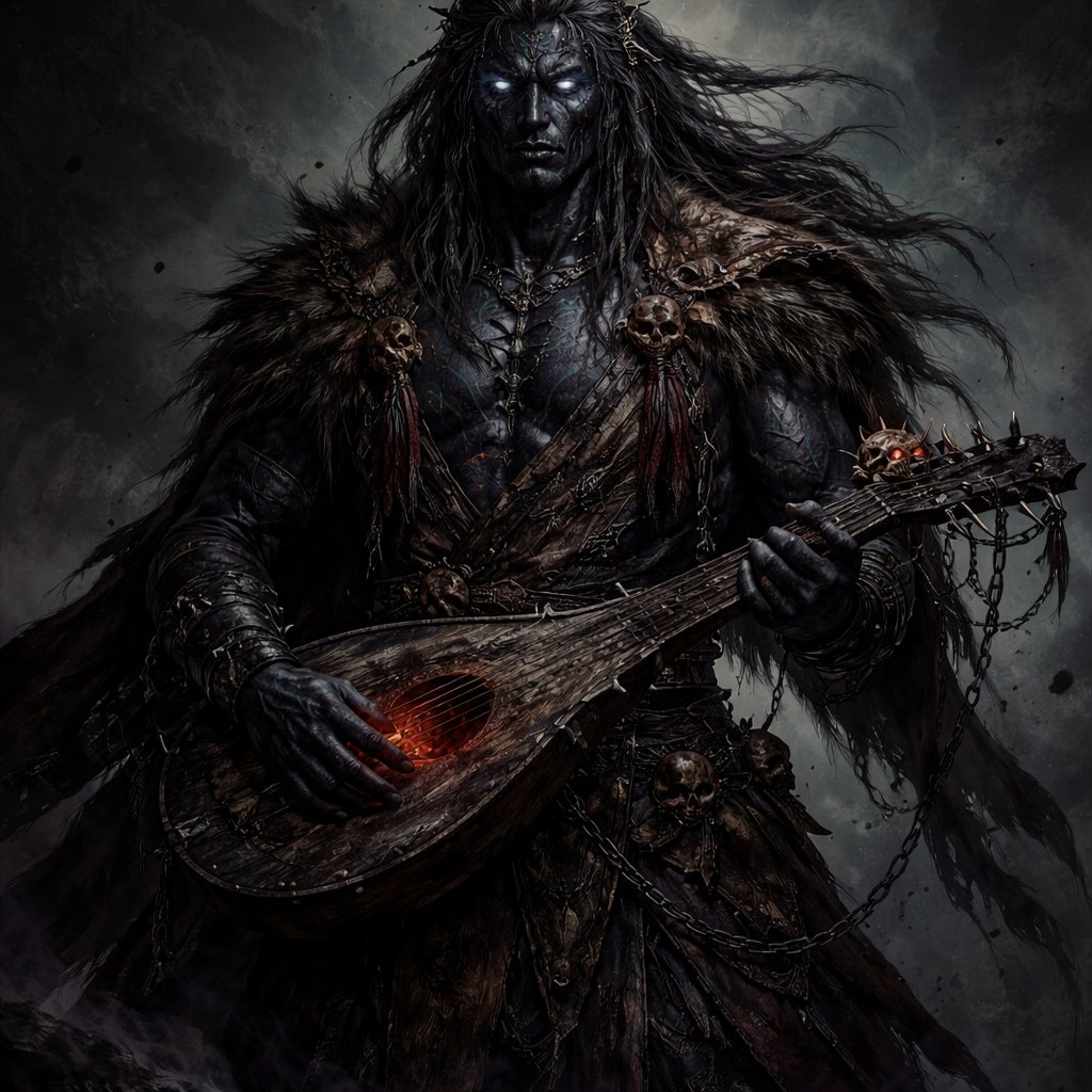 Male cloud Goliath bard dnd