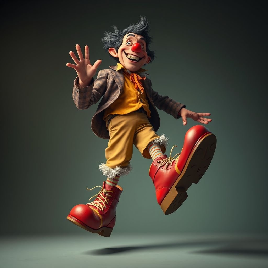Create a funny looking man with chicken legs 