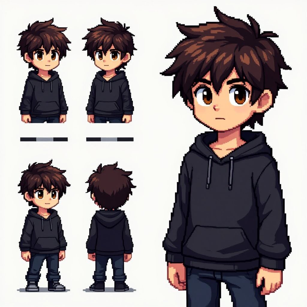 Mysterious teen boy with dark brown hair brown eyes and with a dark past