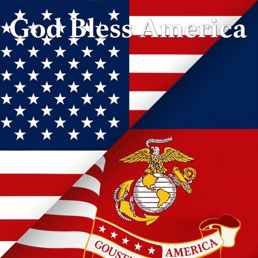 USA flag Marine Corps flag God Bless America 