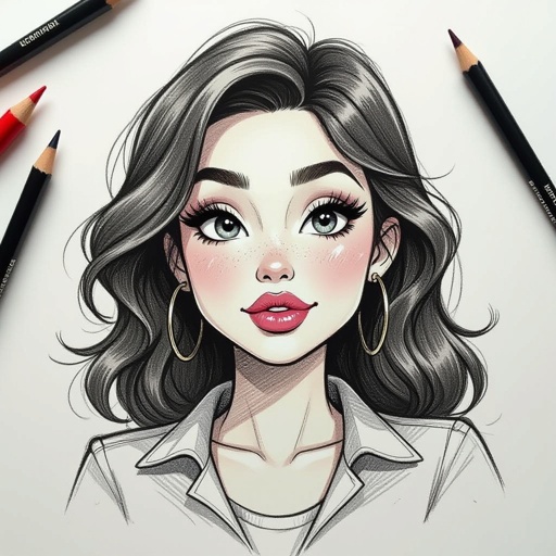 Create a character lady who has attitude but is funny looking and loves lipgloss 