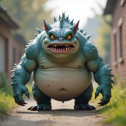 Create a fat weird looking monster
