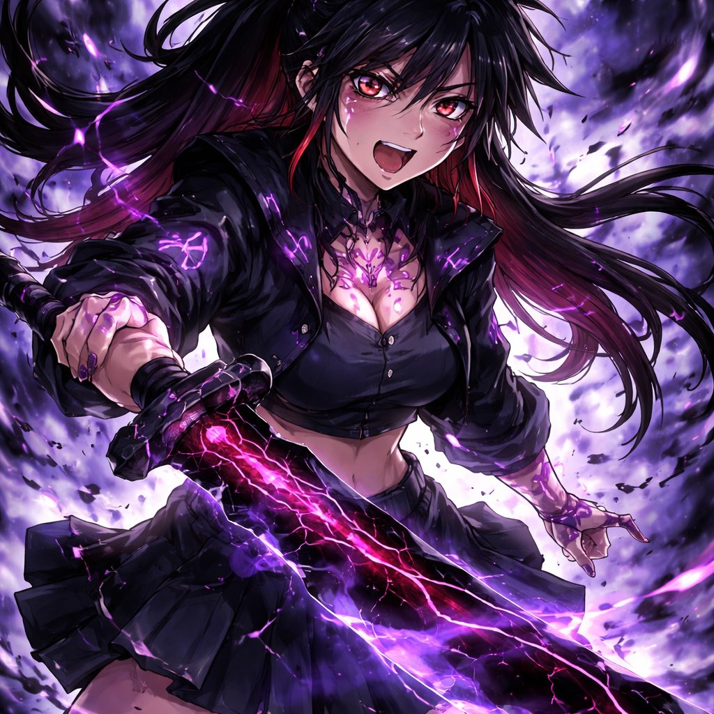 A girl transforming into a cursed blade weapon from jujutsu kaisen