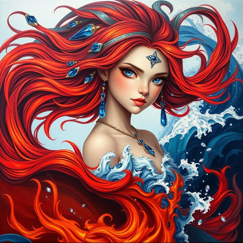 Fiery and blue and sapphire and she’s a girl