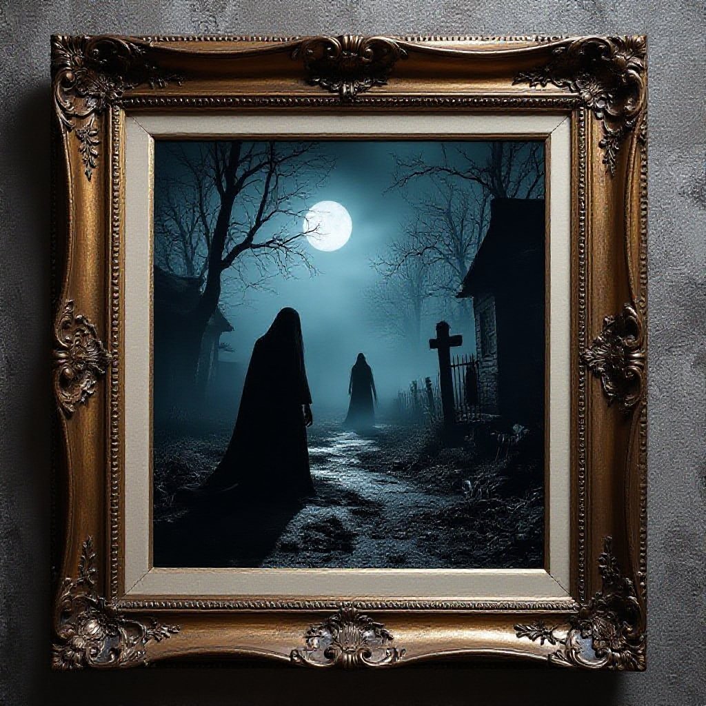 horror painting frame
