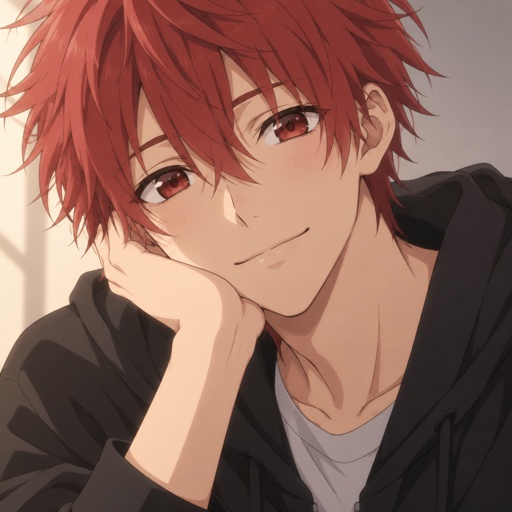 Male, thin, red hair, loving, 