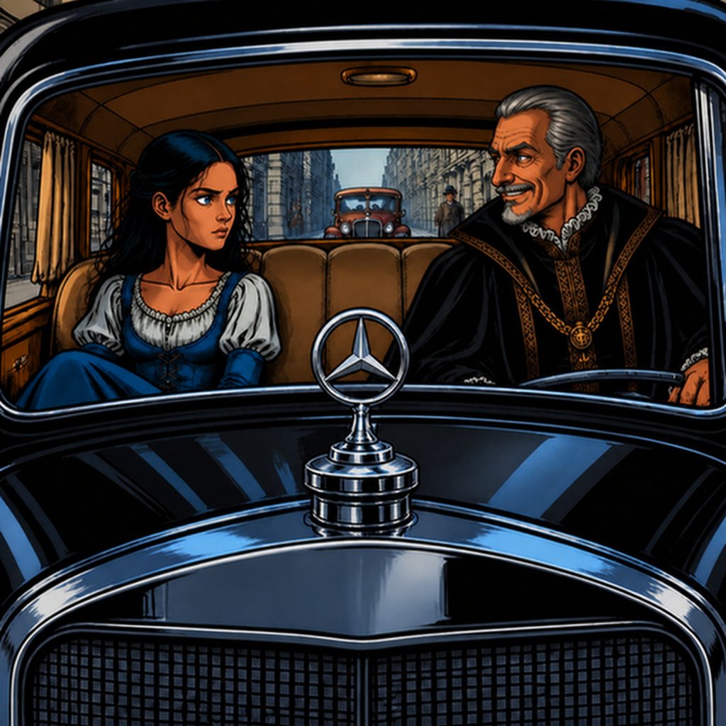 a man and a woman sitting in a car