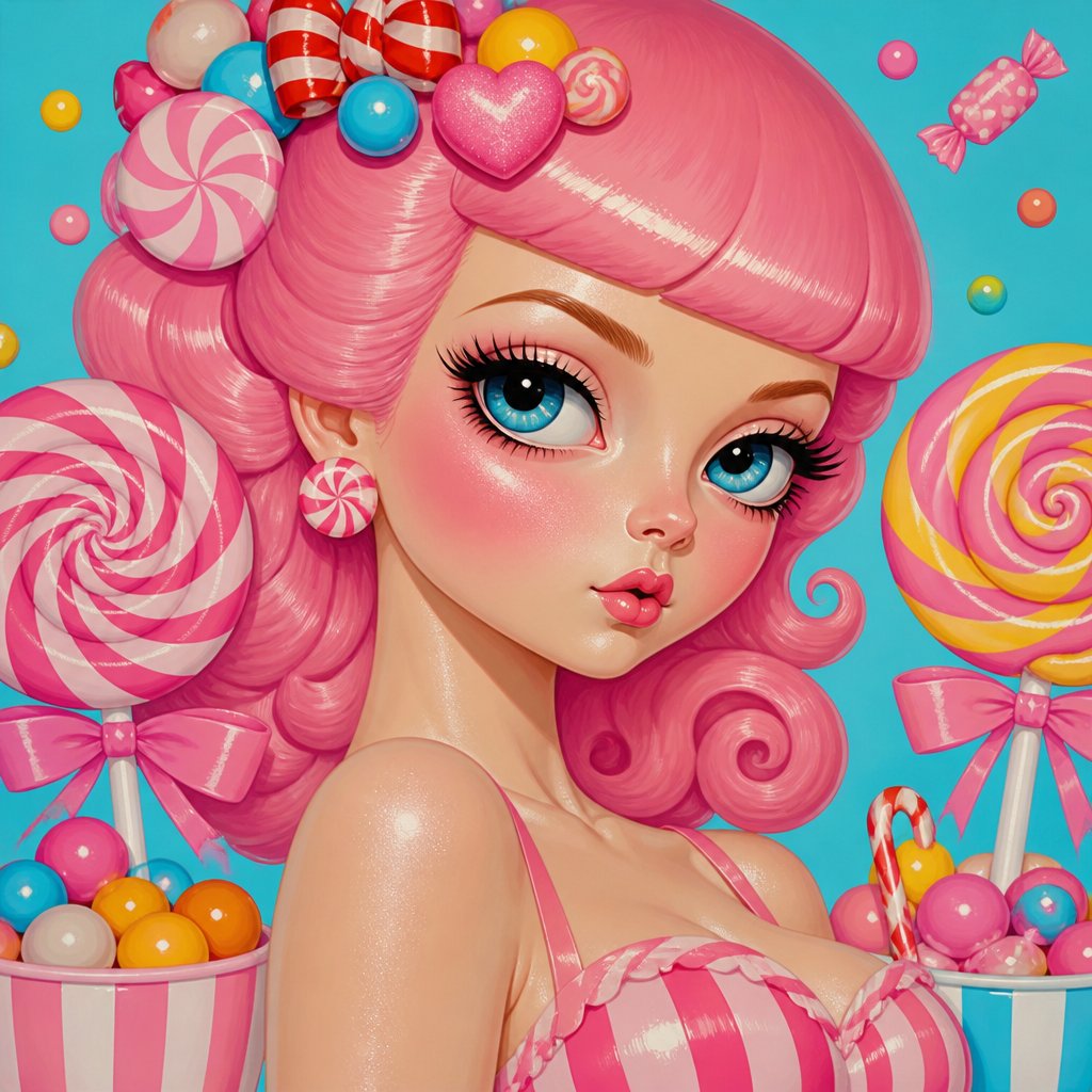 Create a white woman someone would call candy
