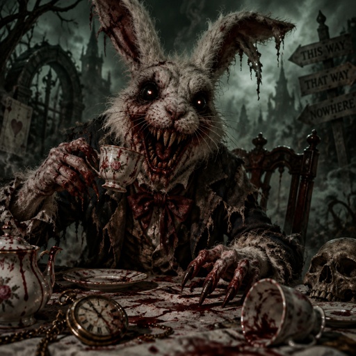 The mad hare for Alice in wonderland 
