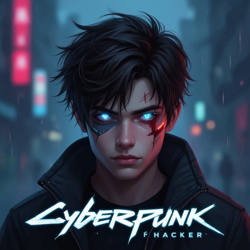 Dark Mysterious teen boy with dark brown hair brown eyes and with a dark past with face scar
