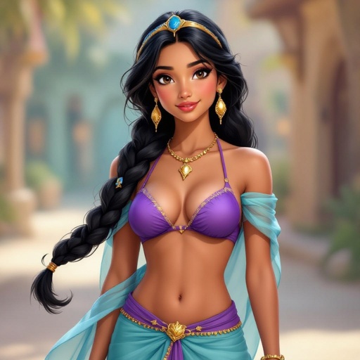 Princess Jasmine in a bikini 