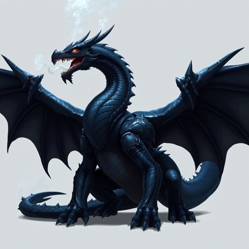 Big black Dragon about to fire