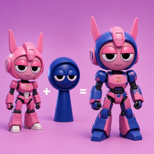 Pinki from Sprunki as Elita One merging with Jevin from Sprunki