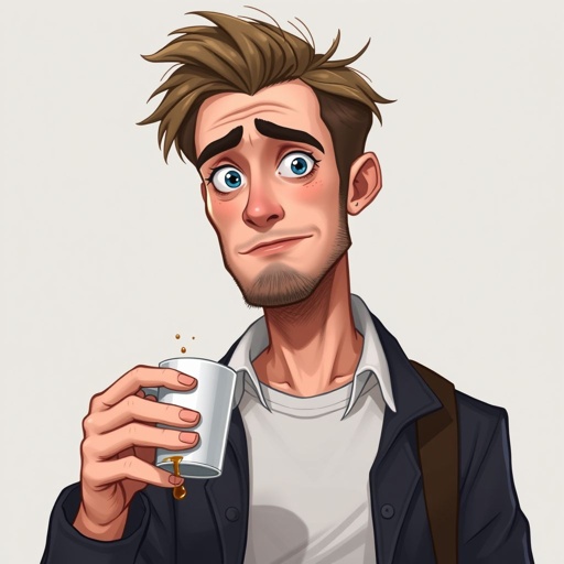 Make a tall but slickly guy, who is funny lucky and clumsy and always looks lost. 