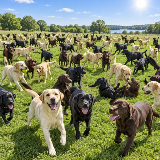 100 Labrador Dogs 
