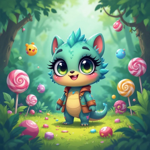 Create a chibi character who lives in the jungle