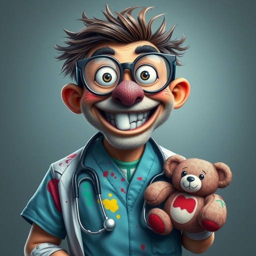 create a doctor. Who is funny human looking from head to toe. And he always immediately results to surgery for anything even small things. So please be sure to show his whole outfit head to toe. Make him have only 1 tooth