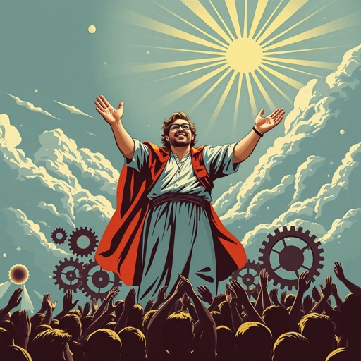 Young Gabe newell as a god