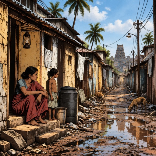 a painting of two women sitting on a street corner
