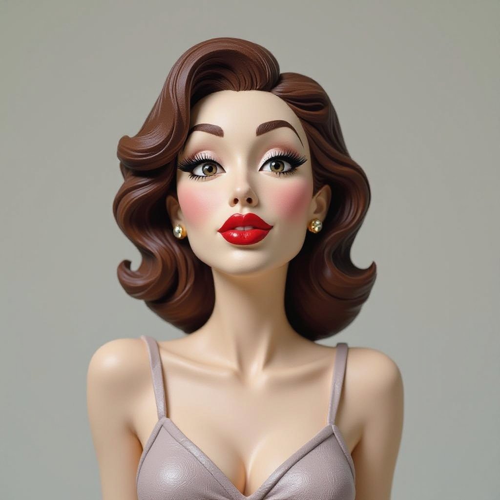 Create a character showing there whole body head to toe, a lady who will has attitude but is funny looking and loves lipgloss 