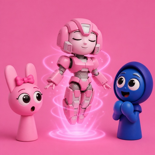 Pinki from Sprunki turning into Elita One for Jevin from Sprunki for the first time 