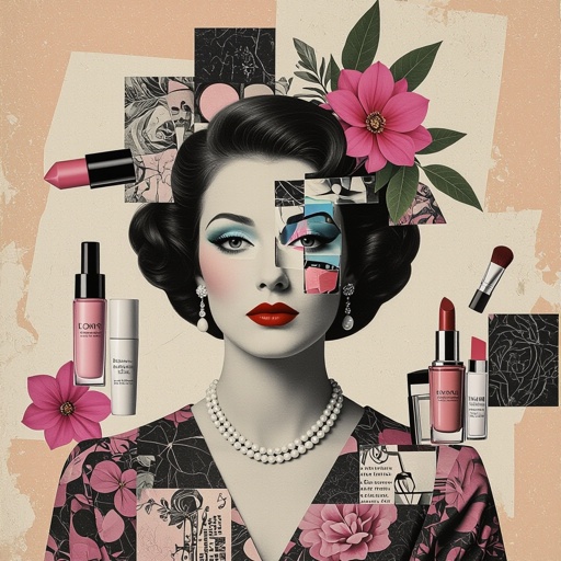 Create a character showing there whole body head to toe, a lady who loves beauty products
