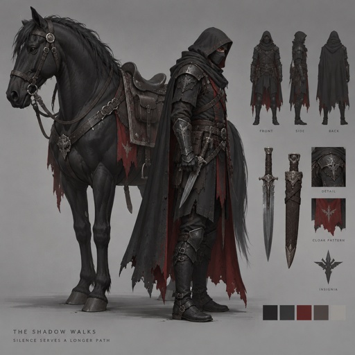 dark assassin, horse companion