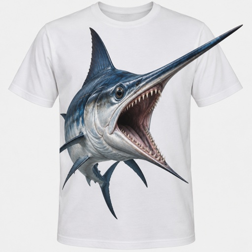 Giant Swordfish Mouth Wide Shirt