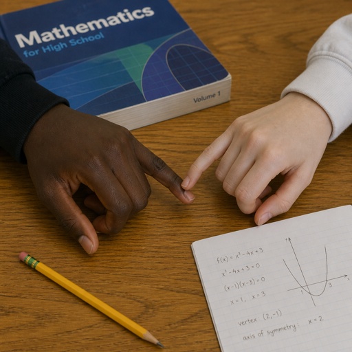 a black hand and one of them has a white hand. The pinkies almost touched on the maths tabke 