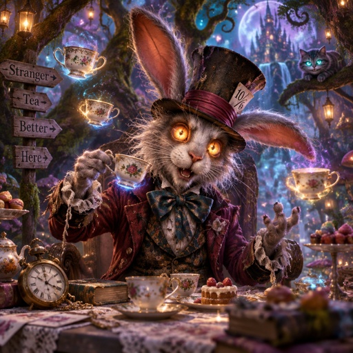 The mad hare from Alice in wonderland 