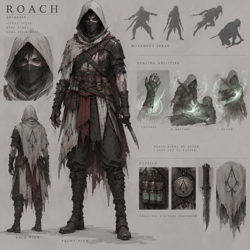assassin name roach, healing abilities