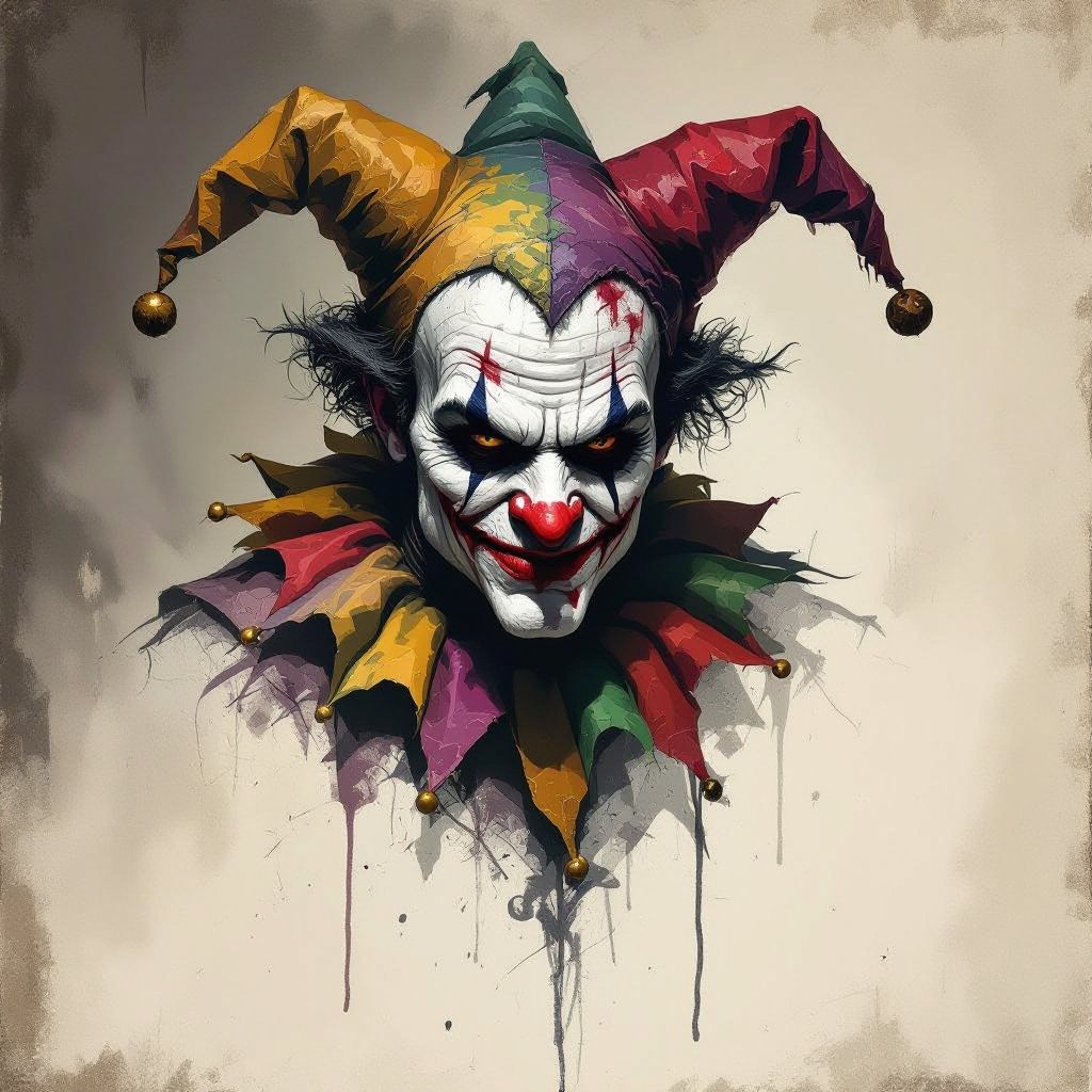 A jester from 17th century who believes of dark humor but he’s brutal and scary looking 