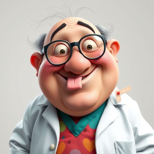 create a fat doctor. Who is funny human looking from head to toe. And he always immediately results to surgery for anything even small things. So please be sure to show his whole outfit head to toe. Make him have 1 tooth