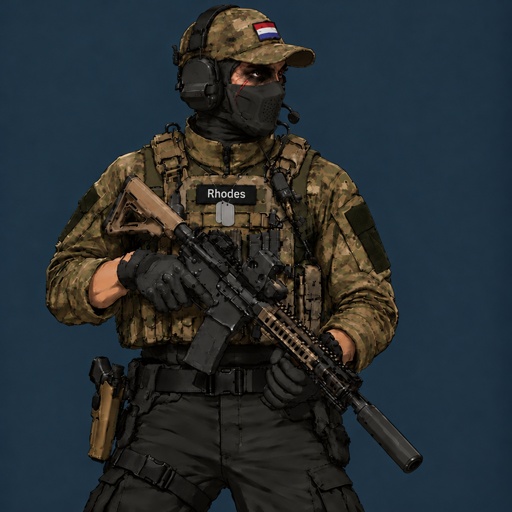 a man in camouflage holding a machine gun