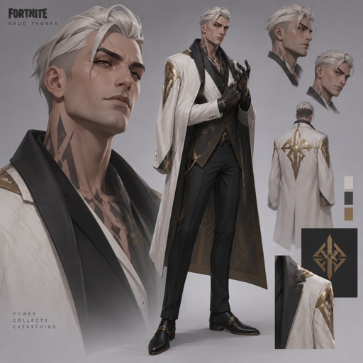 accurate Kado Thorne from Fortnite white hair