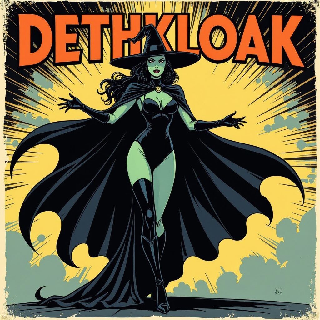 Super Villainess Dethkloak the alluring shadow witch