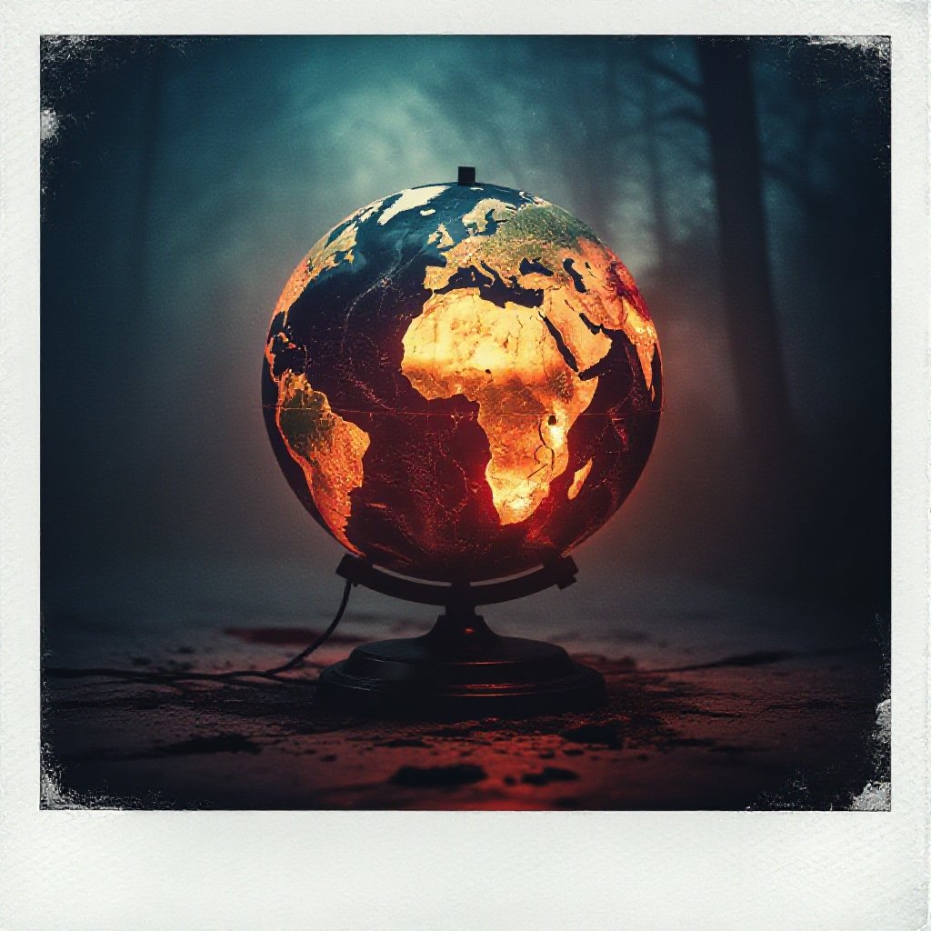 horror glowing globe 