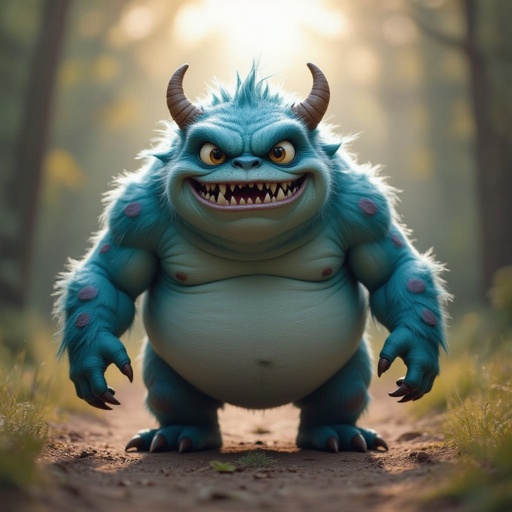 Create a fat funny looking monster