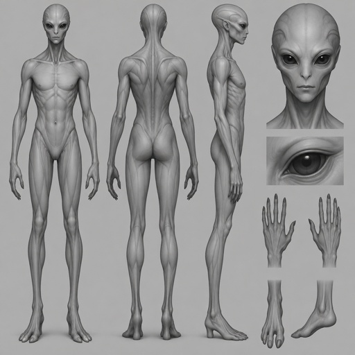 grey gradian creature humanoid