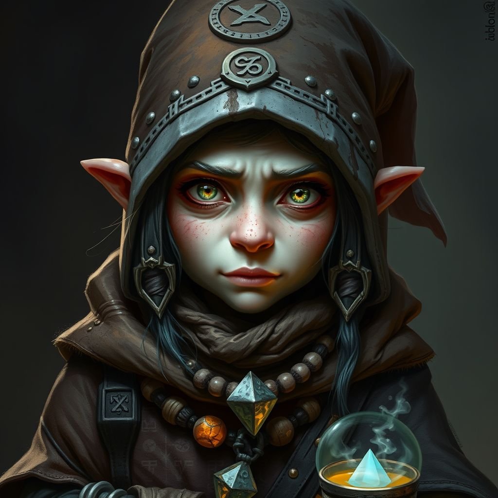 Female alchemist rock  gnome cleric 