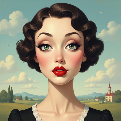 Create a character lady who has attitude but is funny looking and loves lipgloss 