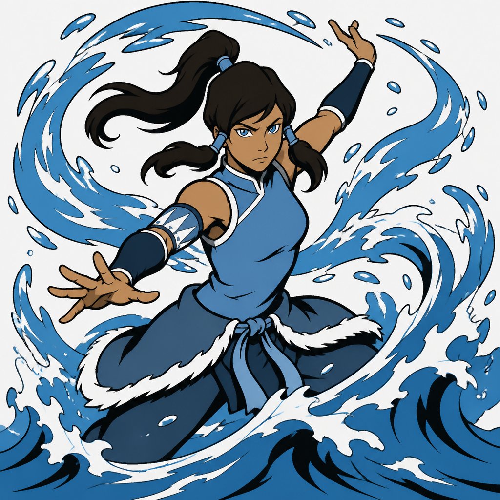 Water element, no characters. Flowing
