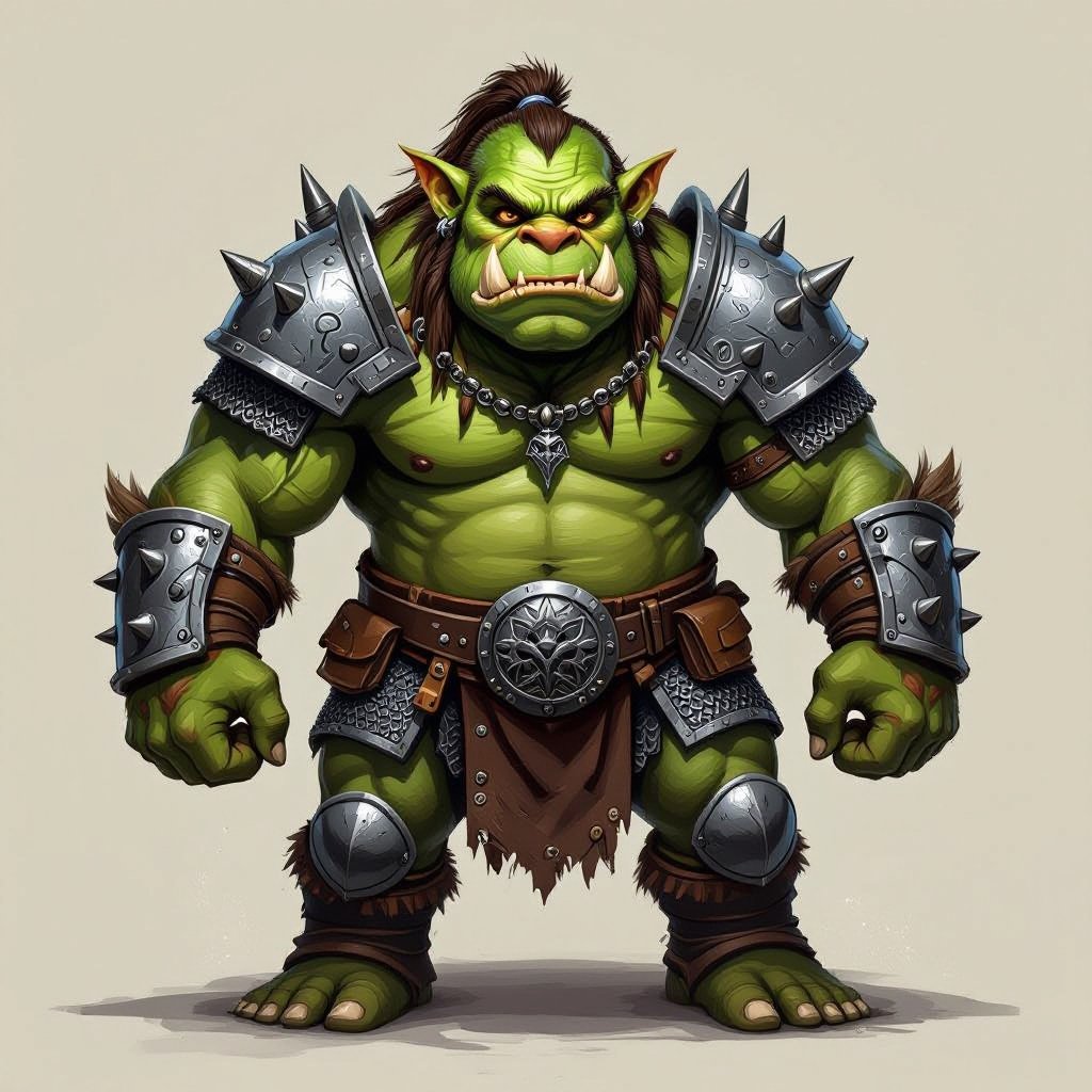 ogre with heavy chain mail armor