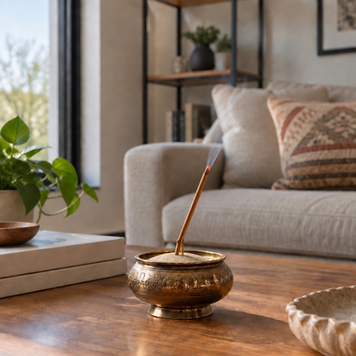a wooden table topped with a golden cup filled with liquid